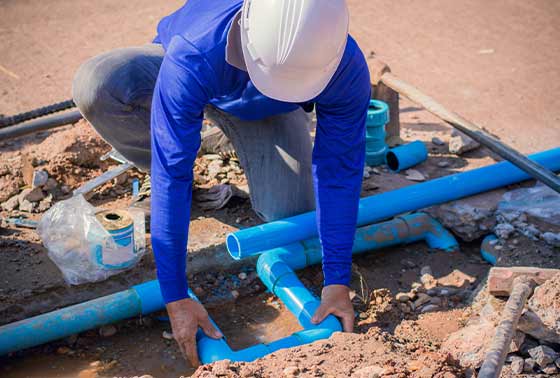 water main pipe installation